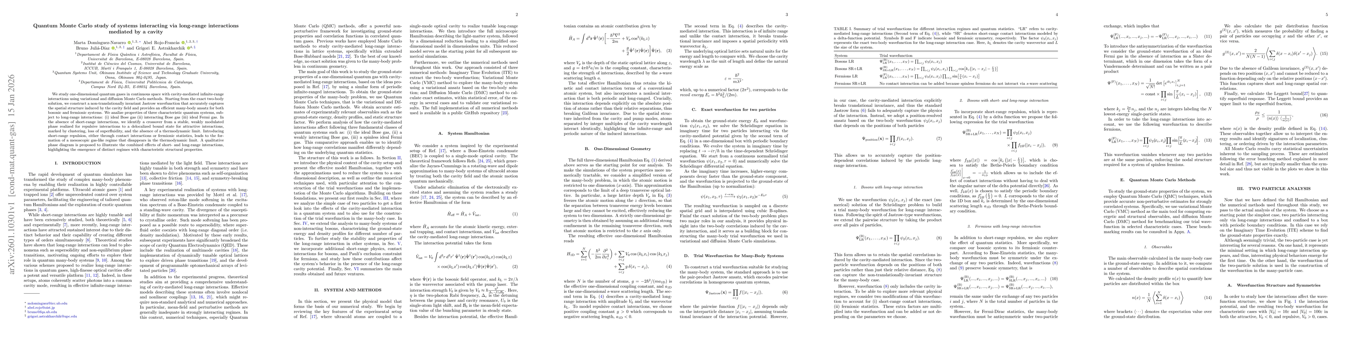 Thumbnail for Quantum Monte Carlo study of systems interacting via long-range interactions mediated by a cavity