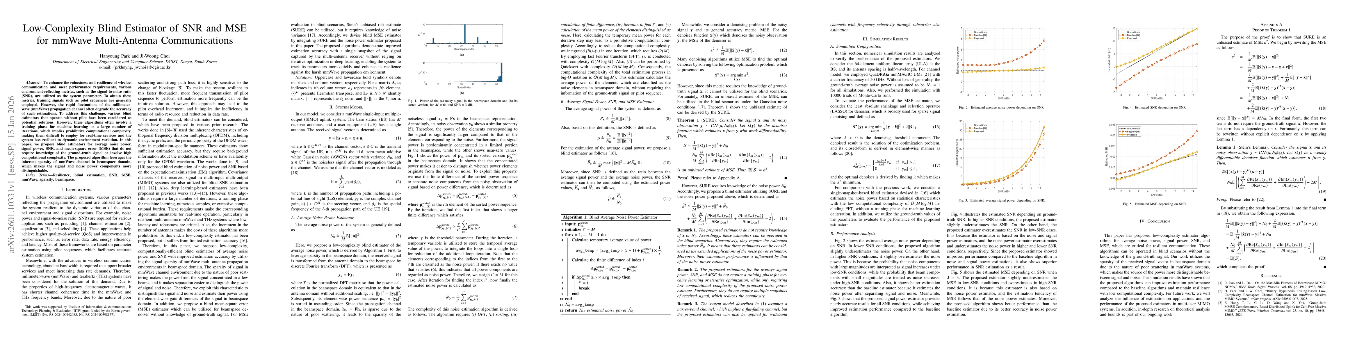 Thumbnail for Low-Complexity Blind Estimator of SNR and MSE for mmWave Multi-Antenna Communications