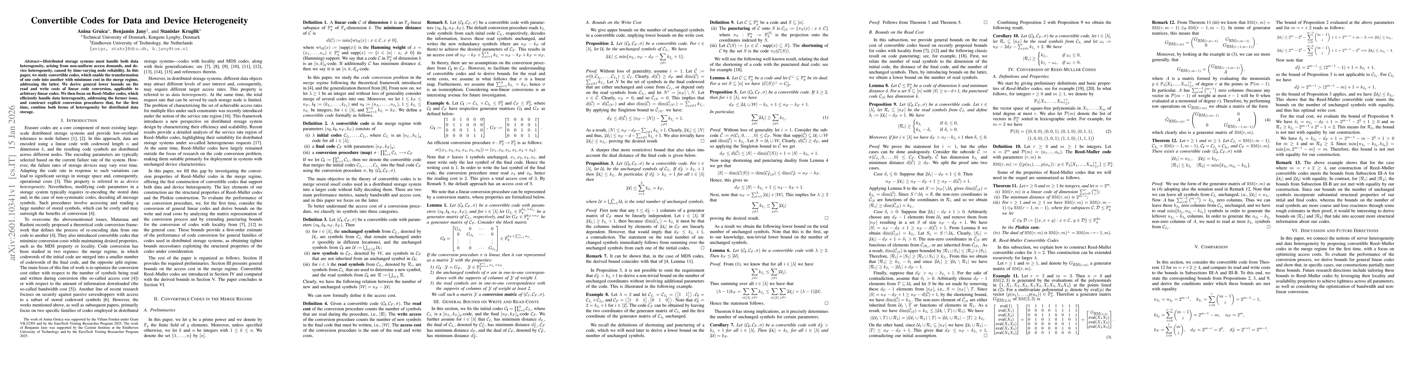Thumbnail for Convertible Codes for Data and Device Heterogeneity