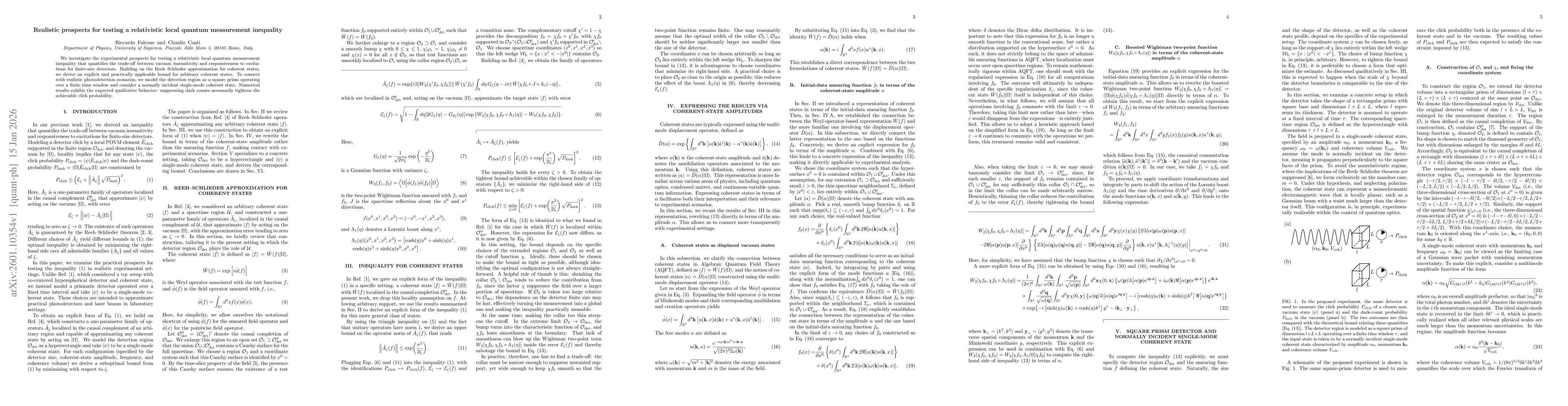 Thumbnail for Realistic prospects for testing a relativistic local quantum measurement inequality