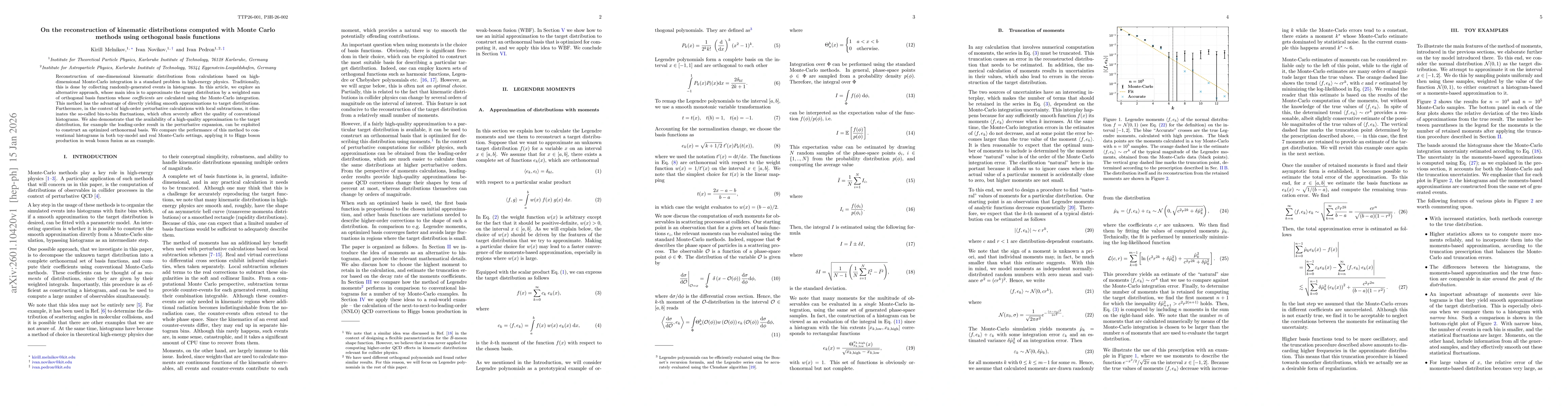 Thumbnail for On the reconstruction of kinematic distributions computed with Monte Carlo methods using orthogonal basis functions