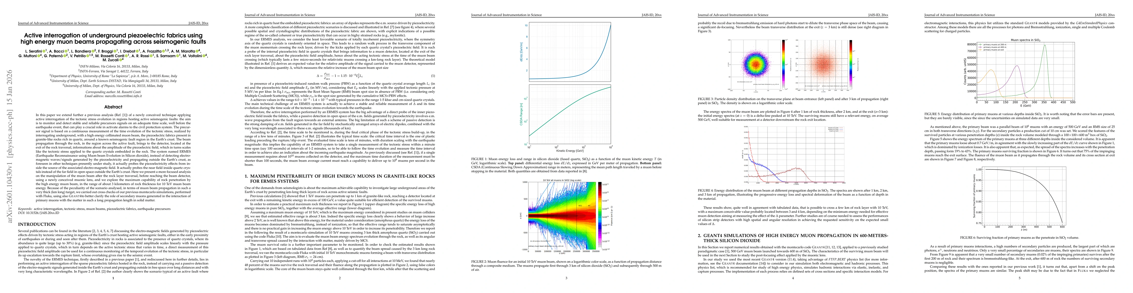 Thumbnail for Active interrogation of underground piezoelectric fabrics using high energy muon beams propagating across seismogenic faults