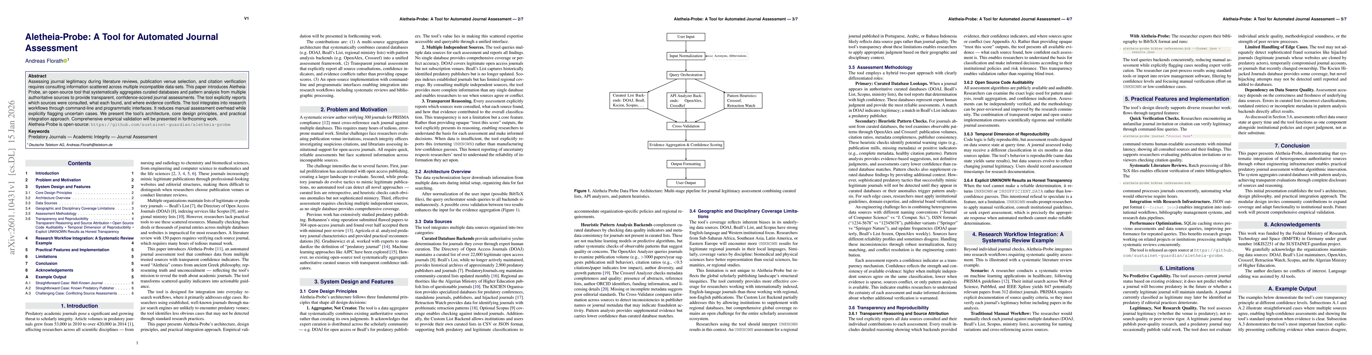 Thumbnail for Aletheia-Probe: A Tool for Automated Journal Assessment
