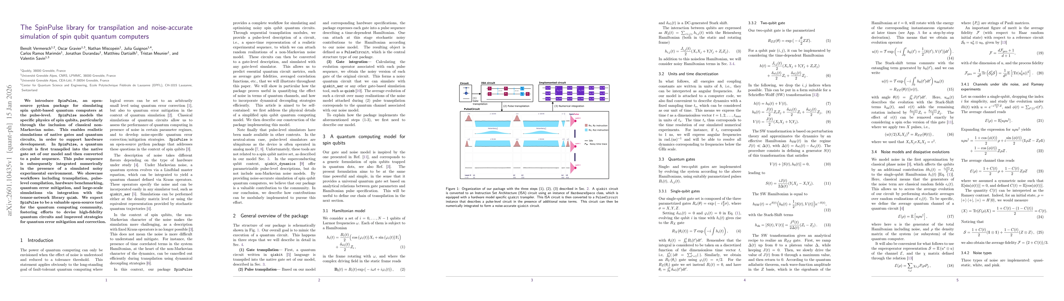 Thumbnail for The SpinPulse library for transpilation and noise-accurate simulation of spin qubit quantum computers