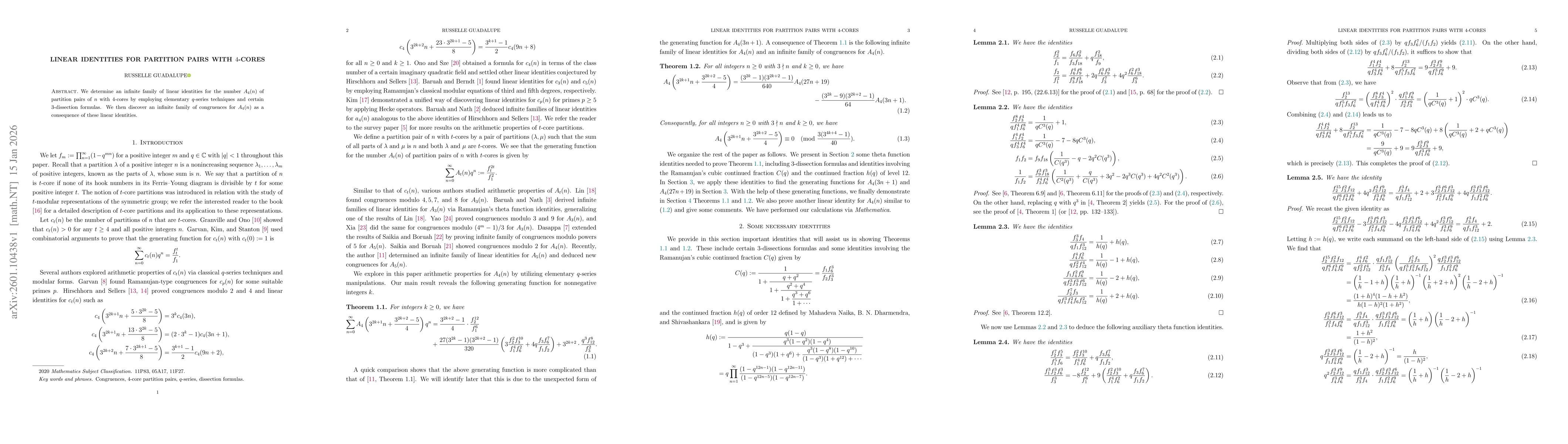 Thumbnail for Linear identities for partition pairs with $4$-cores
