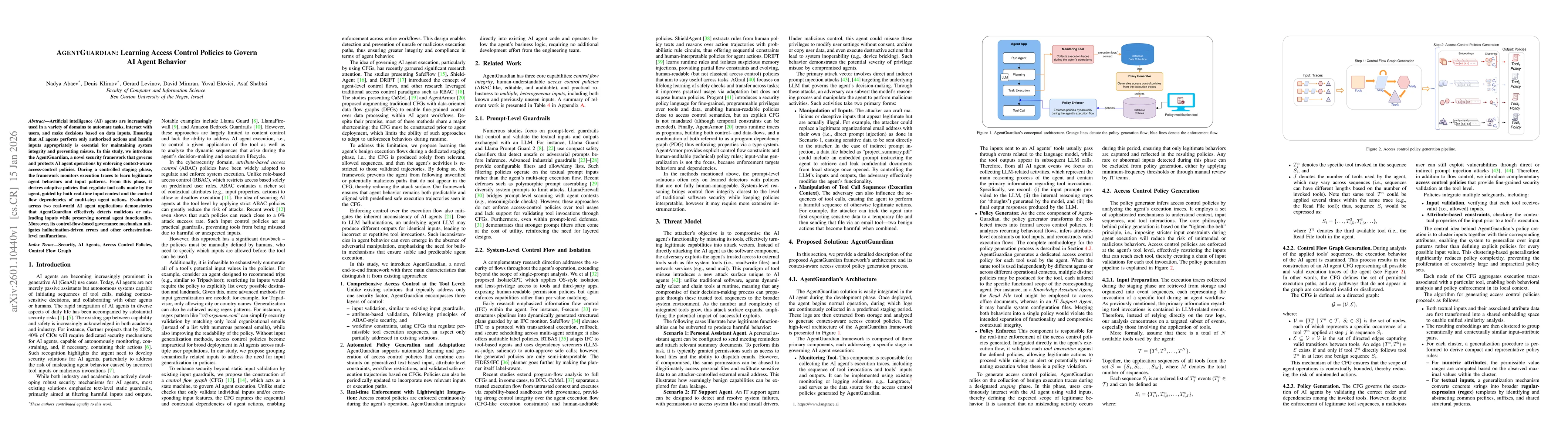 Thumbnail for AgentGuardian: Learning Access Control Policies to Govern AI Agent Behavior