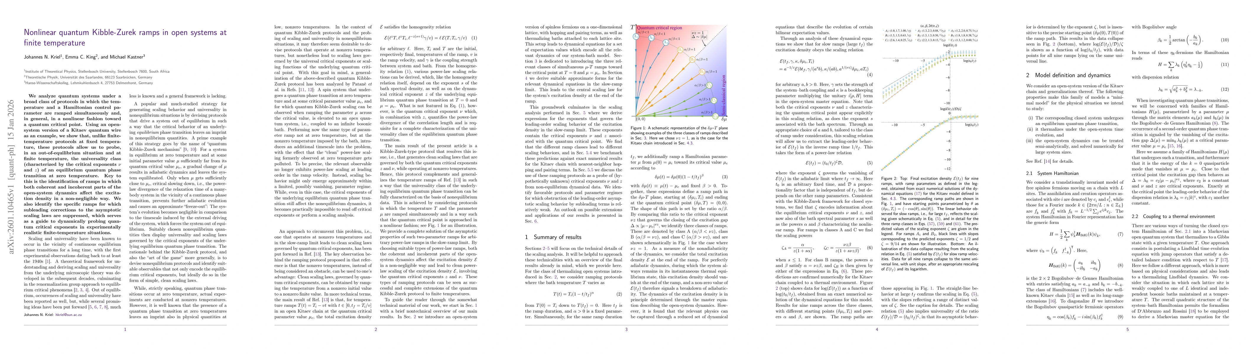 Thumbnail for Nonlinear quantum Kibble-Zurek ramps in open systems at finite temperature