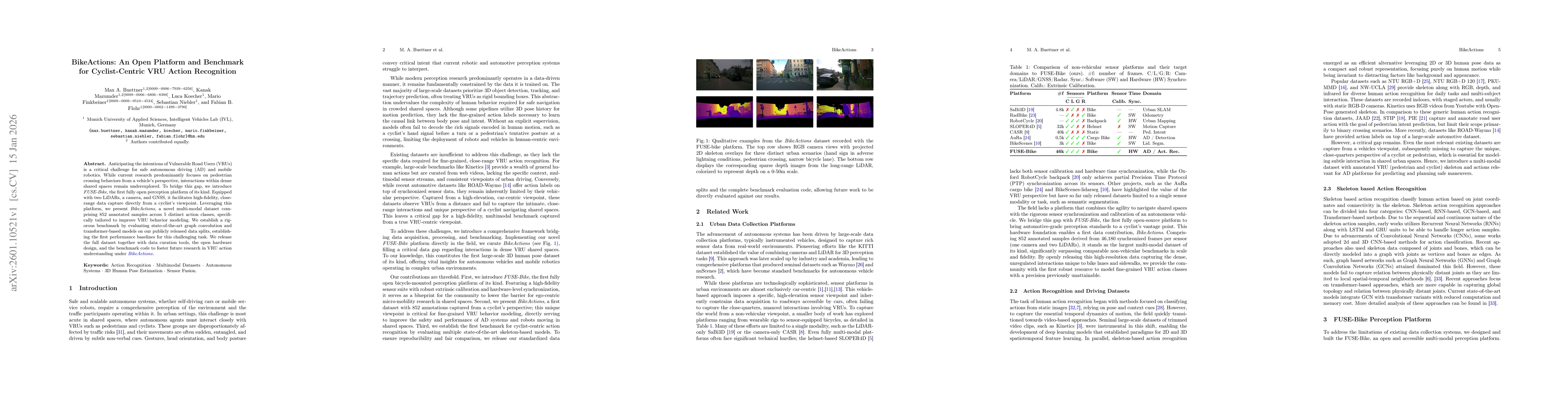 Thumbnail for BikeActions: An Open Platform and Benchmark for Cyclist-Centric VRU Action Recognition