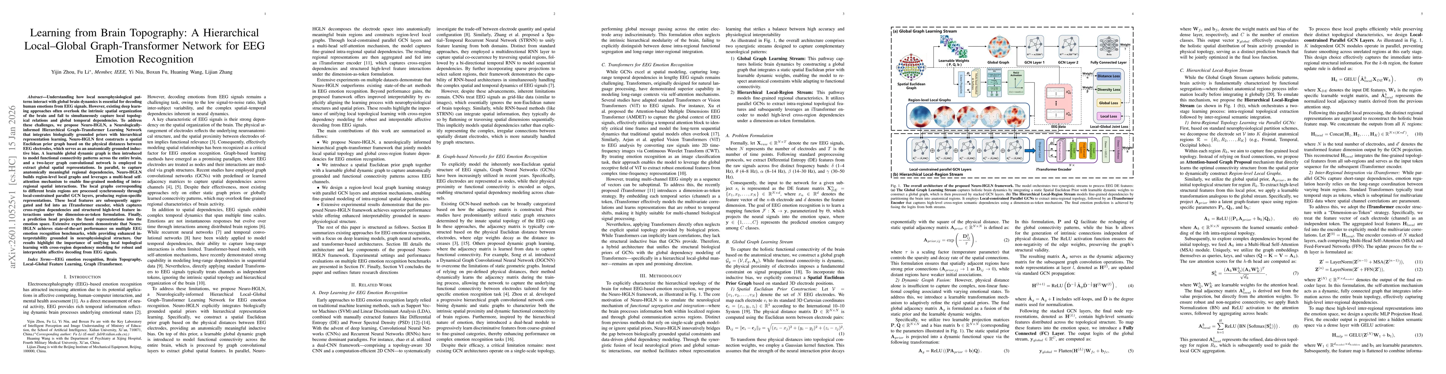 Thumbnail for Learning from Brain Topography: A Hierarchical Local-Global Graph-Transformer Network for EEG Emotion Recognition