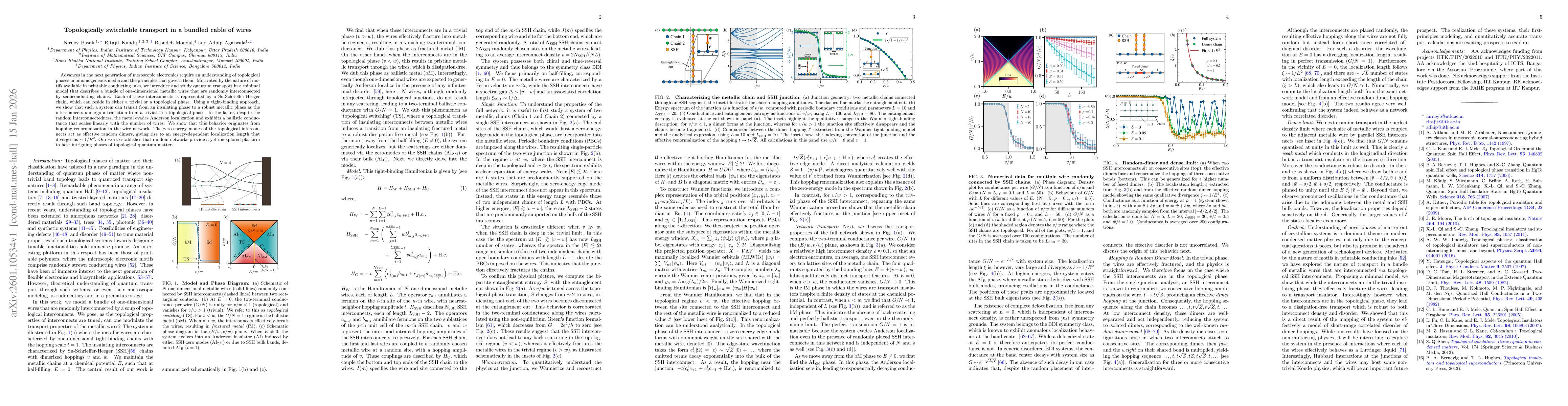 Thumbnail for Topologically switchable transport in a bundled cable of wires