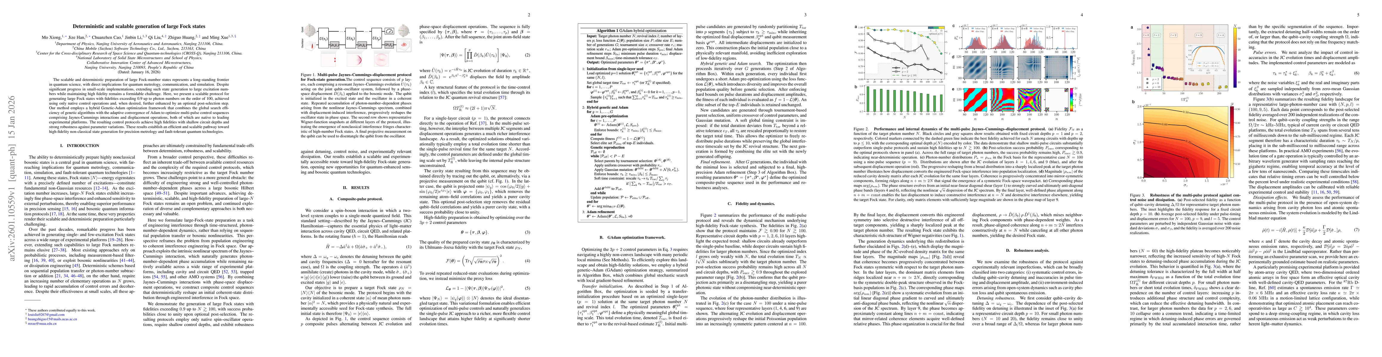 Thumbnail for Deterministic and scalable generation of large Fock states
