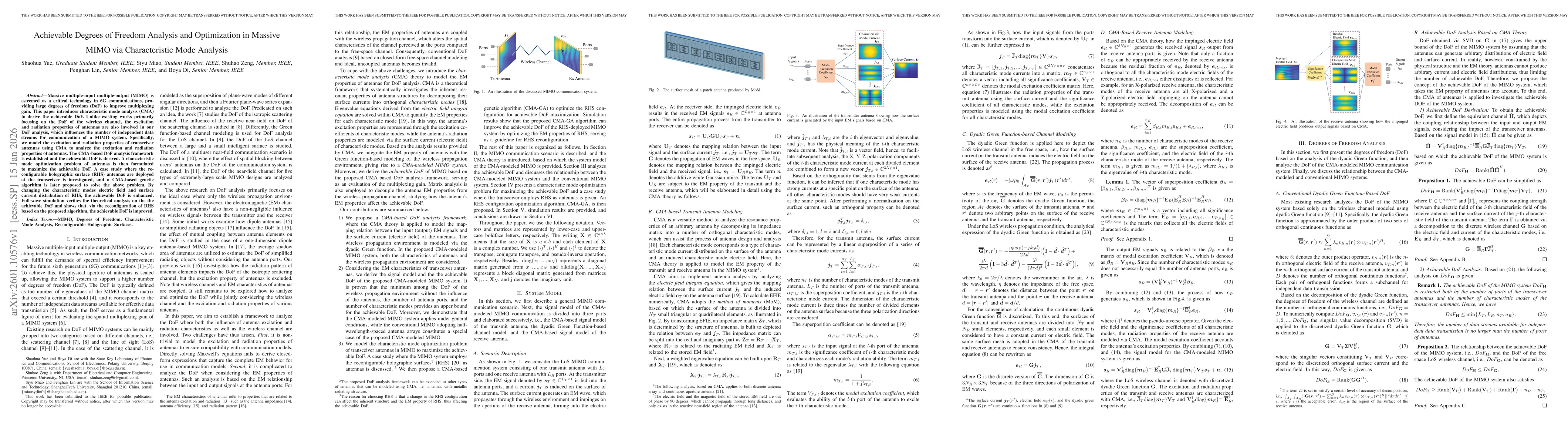 Thumbnail for Achievable Degrees of Freedom Analysis and Optimization in Massive MIMO via Characteristic Mode Analysis