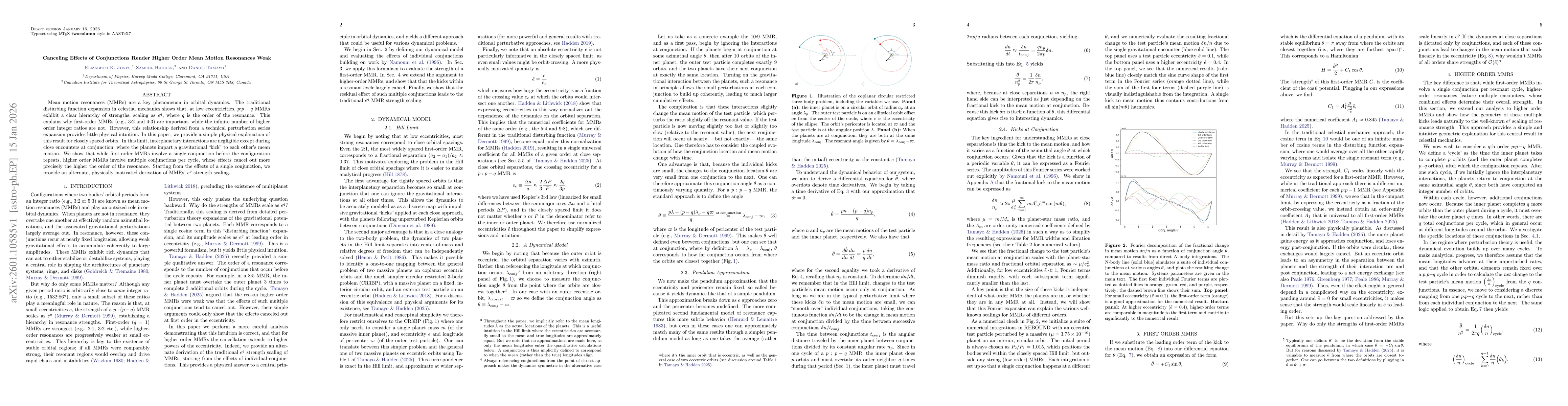 Thumbnail for Canceling Effects of Conjunctions Render Higher Order Mean Motion Resonances Weak