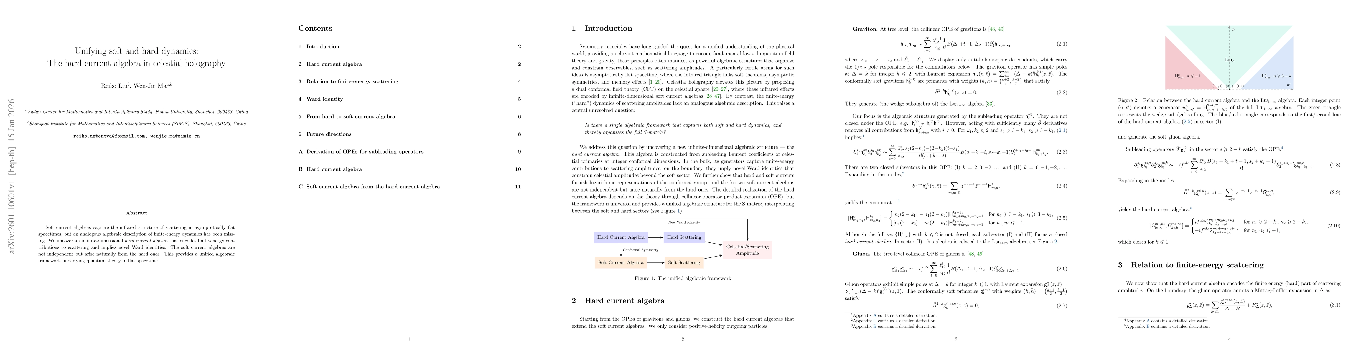 Thumbnail for Unifying soft and hard dynamics: The hard current algebra in celestial holography