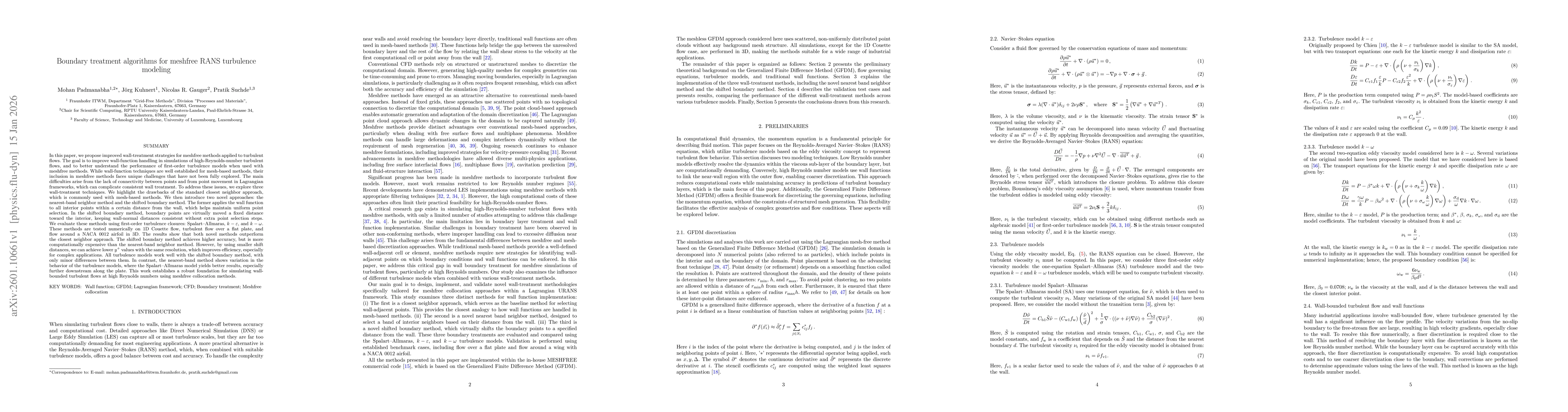 Thumbnail for Boundary treatment algorithms for meshfree RANS turbulence modeling