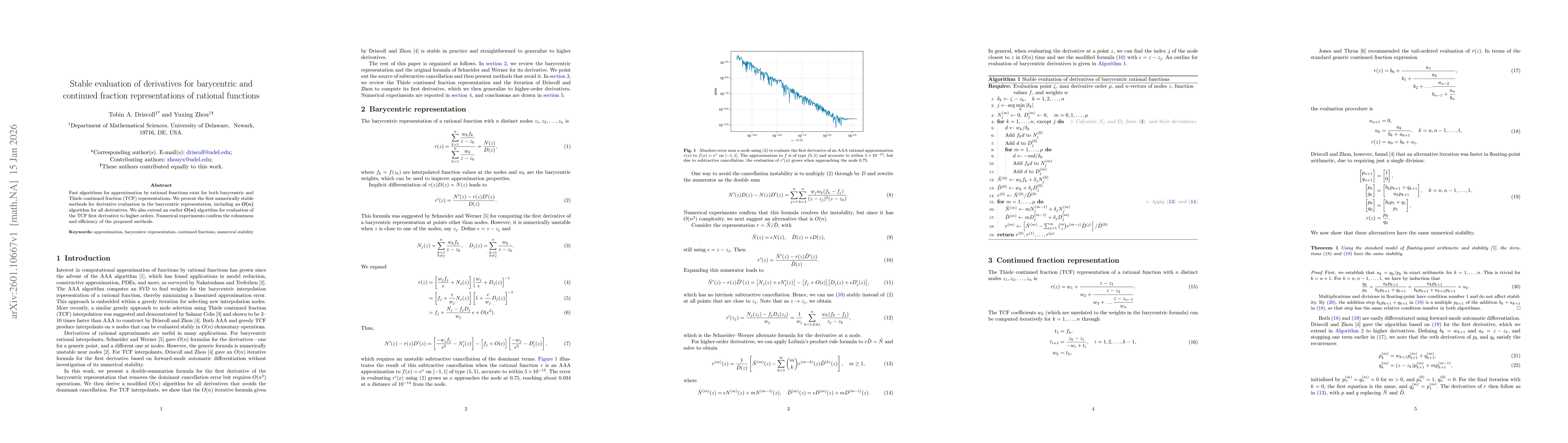 Thumbnail for Stable evaluation of derivatives for barycentric and continued fraction representations of rational functions