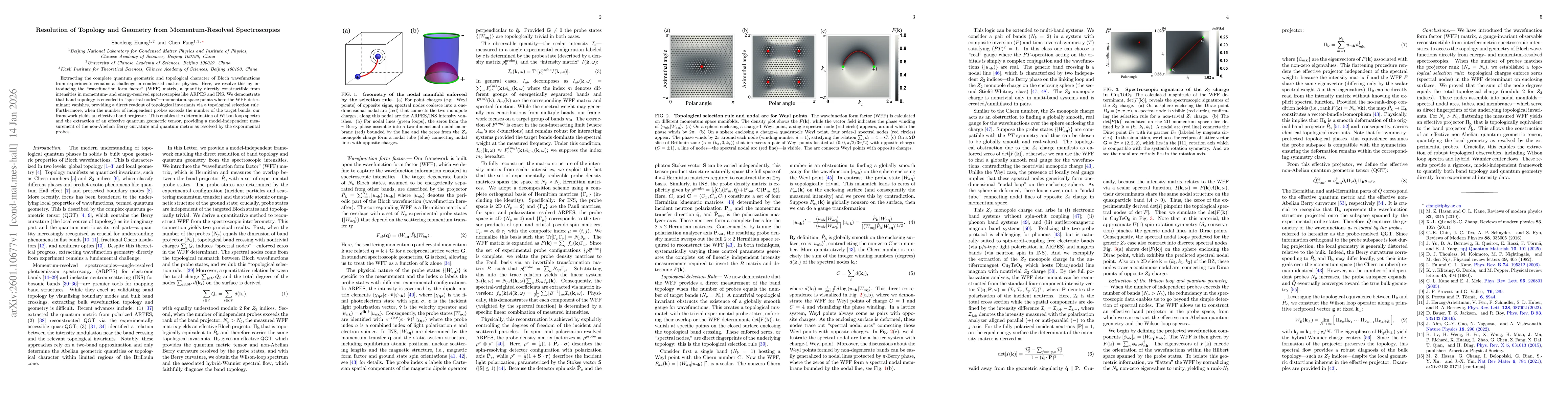 Thumbnail for Resolution of Topology and Geometry from Momentum-Resolved Spectroscopies
