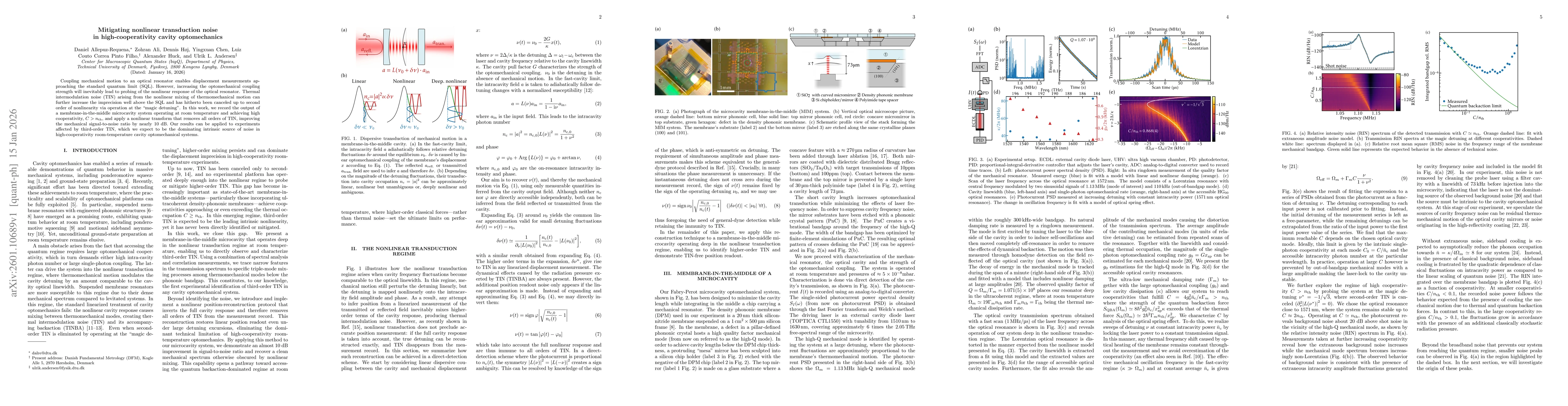 Thumbnail for Mitigating nonlinear transduction noise in high-cooperativity cavity optomechanics