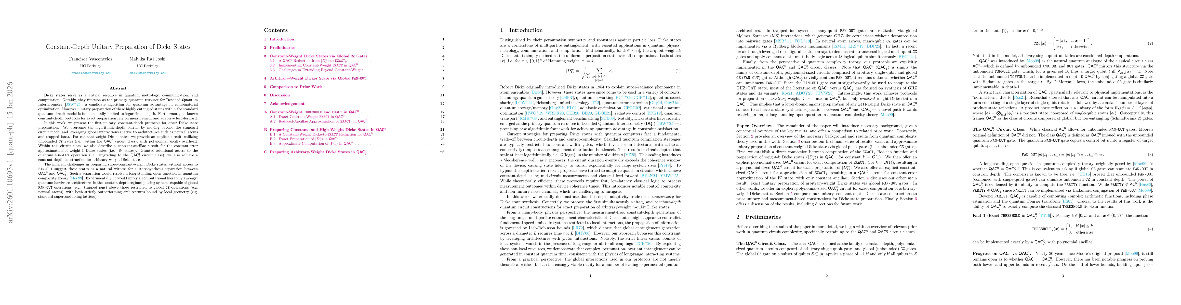 Thumbnail for Constant-Depth Unitary Preparation of Dicke States