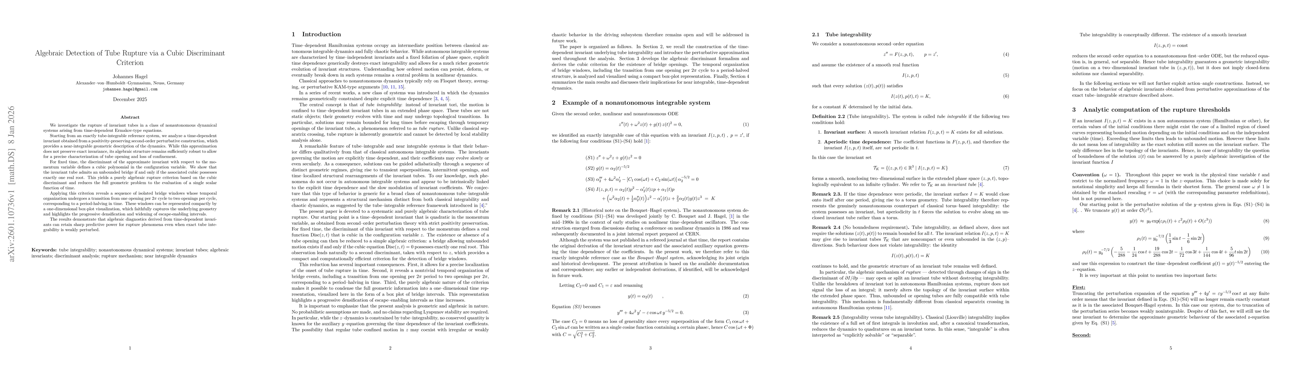 Thumbnail for Algebraic Detection of Tube Rupture via a Cubic Discriminant Criterion