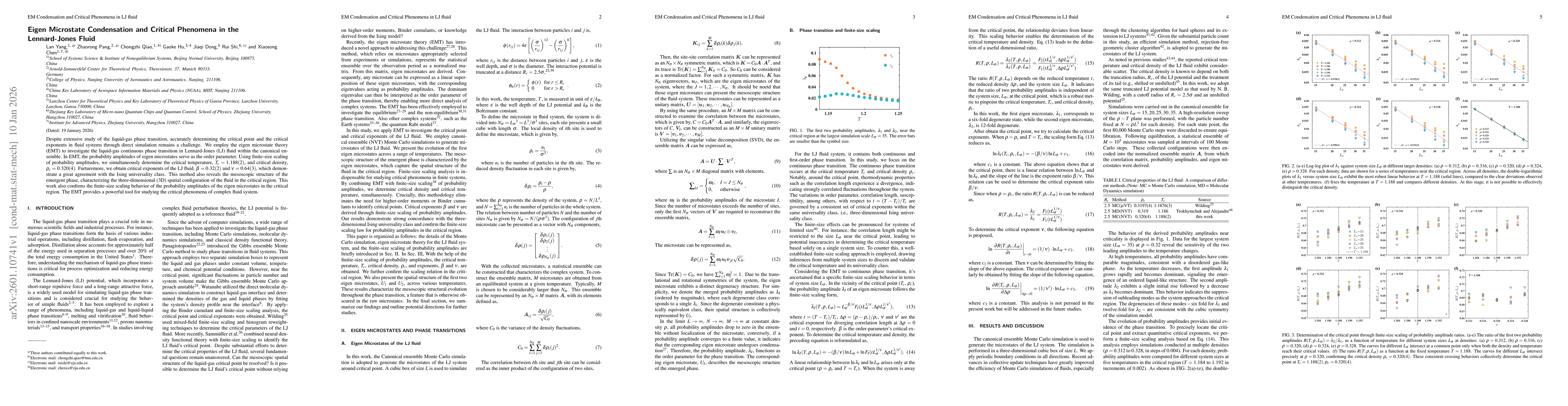 Thumbnail for Eigen Microstate Condensation and Critical Phenomena in the Lennard-Jones Fluid