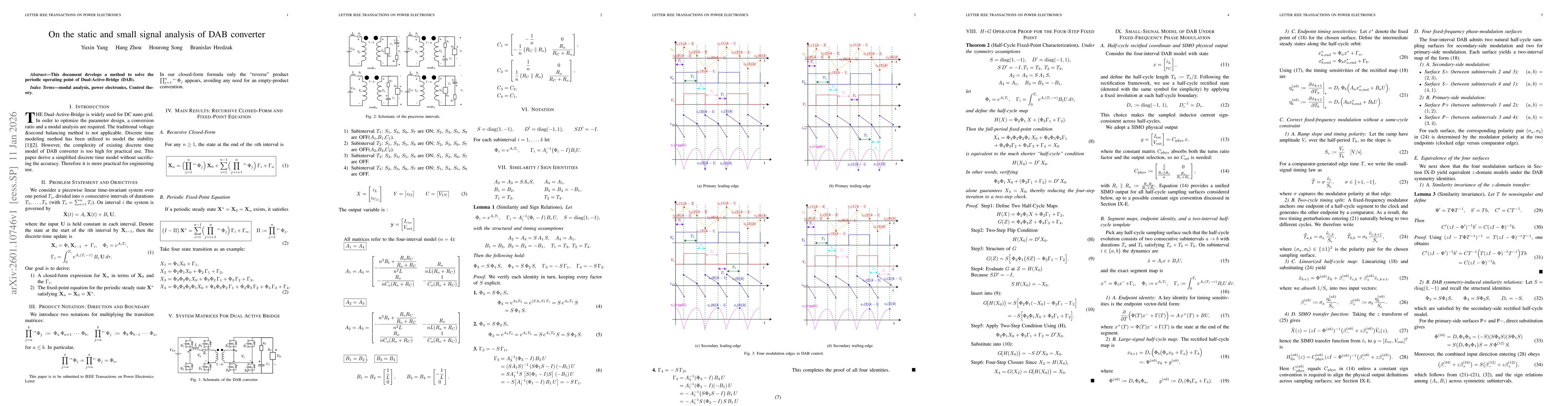 Thumbnail for On the static and small signal analysis of DAB converter