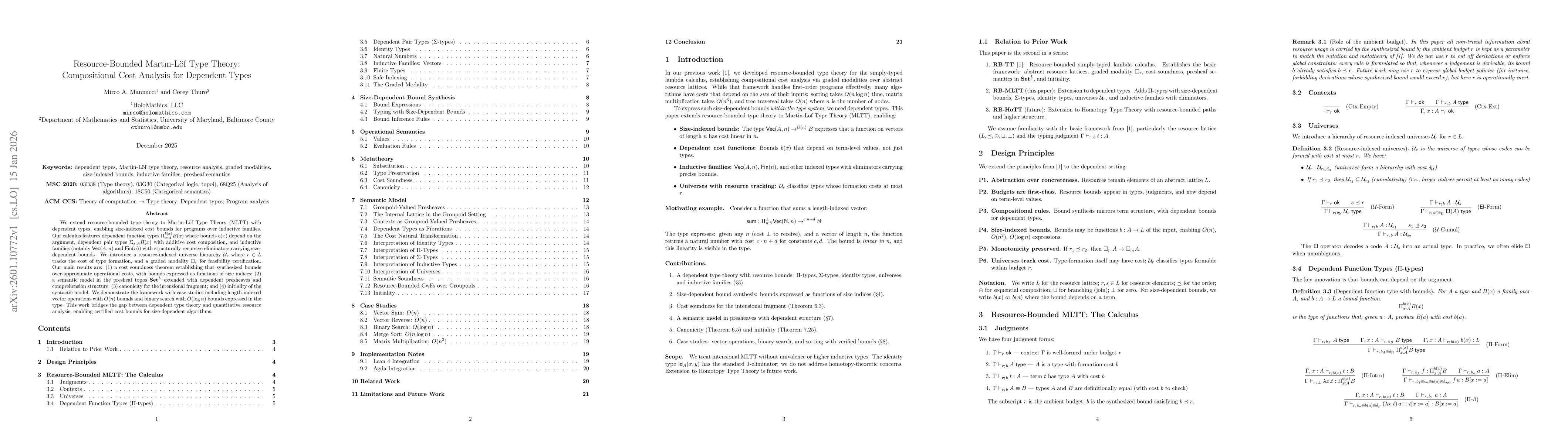 Thumbnail for Resource-Bounded Martin-Löf Type Theory: Compositional Cost Analysis for Dependent Types