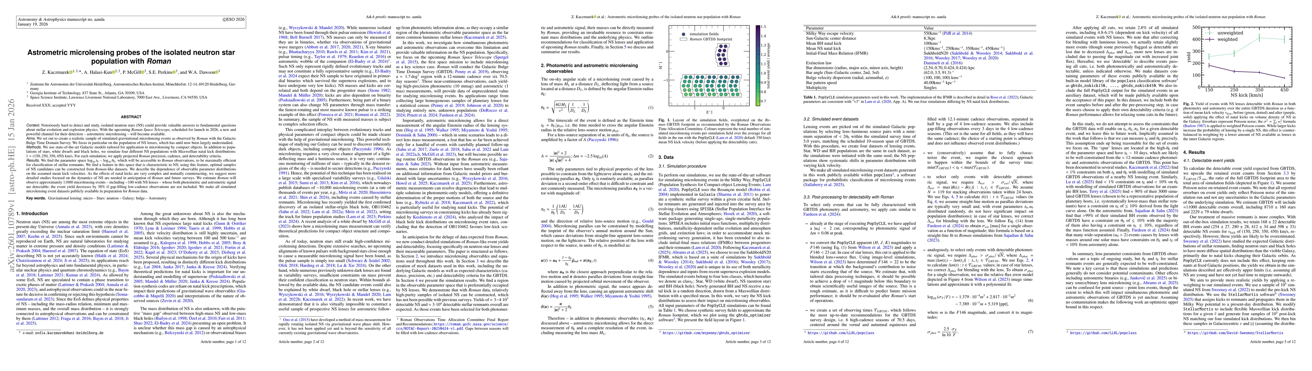 Thumbnail for Astrometric microlensing probes of the isolated neutron star population with Roman