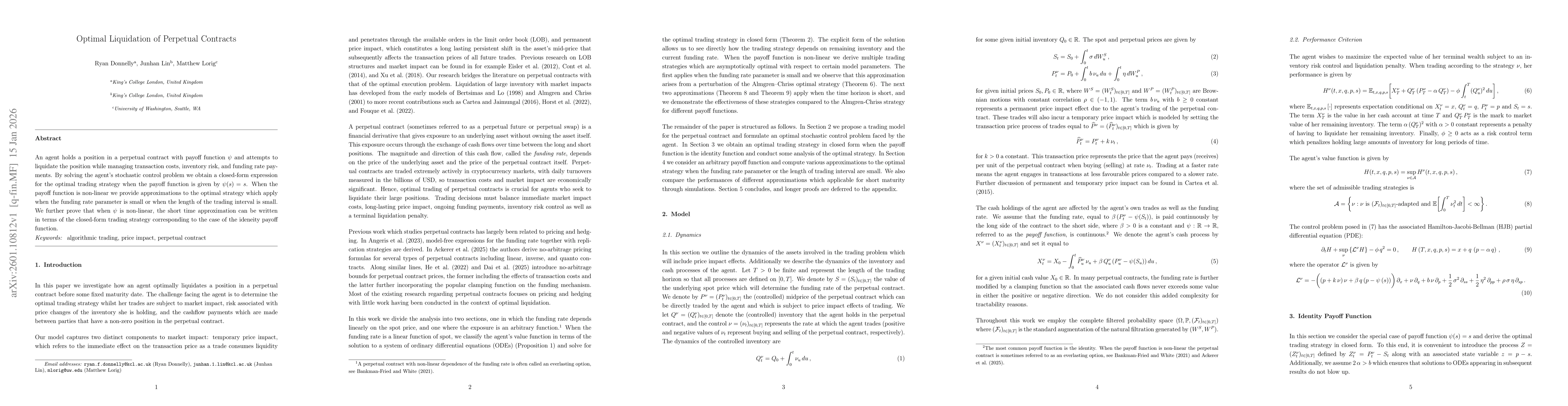 Thumbnail for Optimal Liquidation of Perpetual Contracts