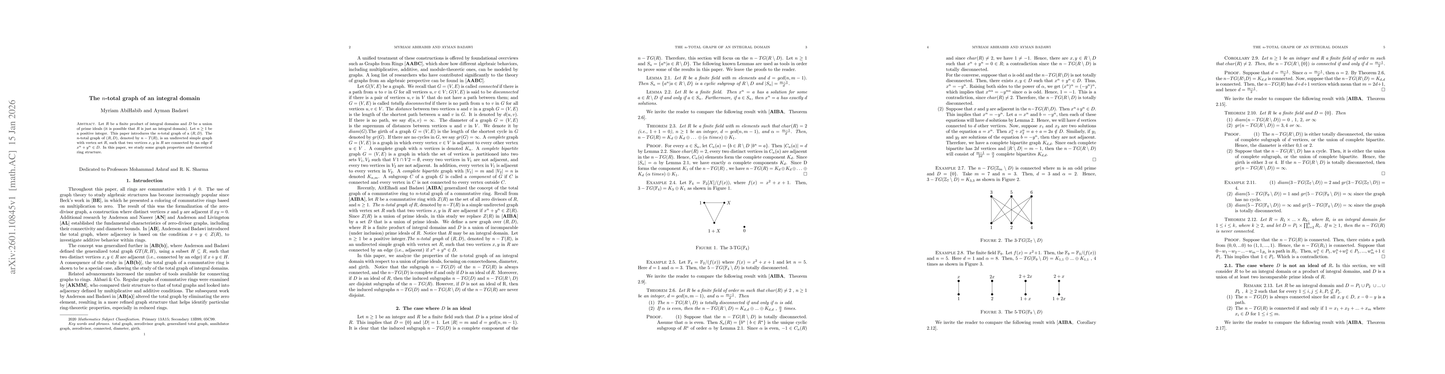 Thumbnail for The $n$-total graph of an integral domain