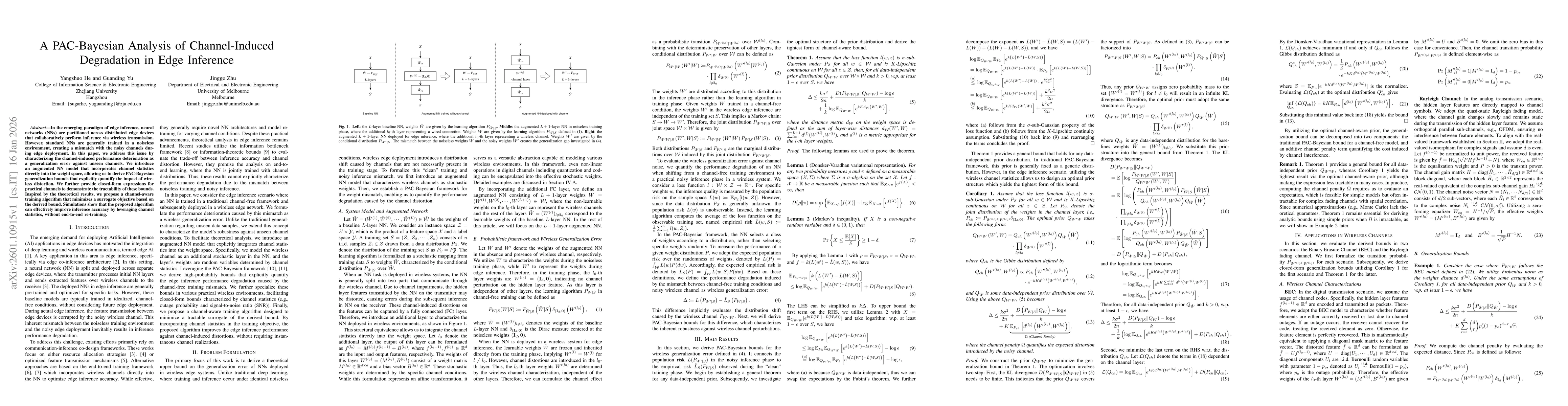 Thumbnail for A PAC-Bayesian Analysis of Channel-Induced Degradation in Edge Inference