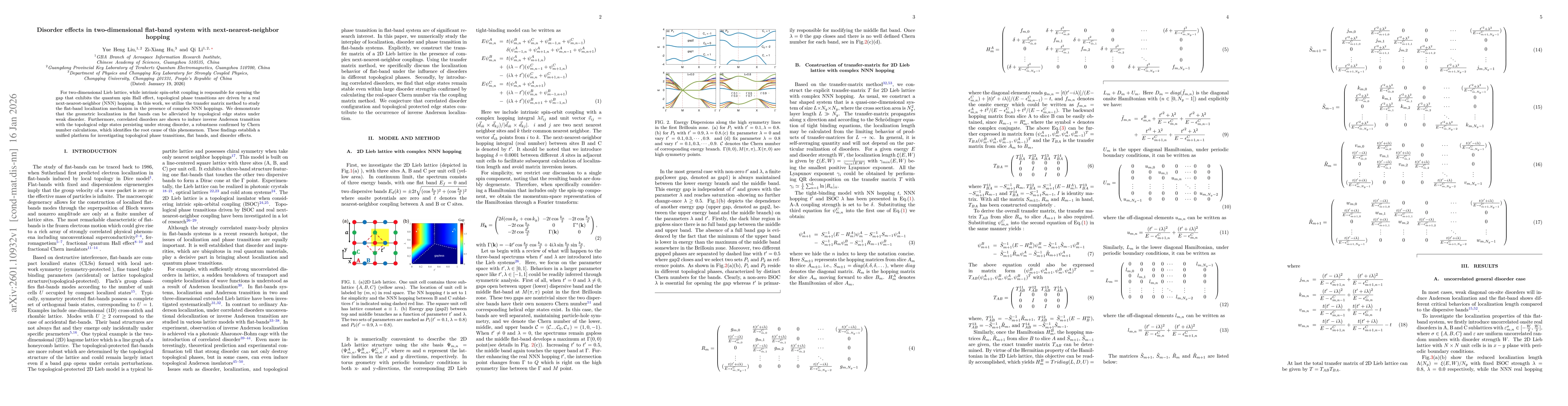 Thumbnail for Disorder effects in two-dimensional flat-band system with next-nearest-neighbor hopping