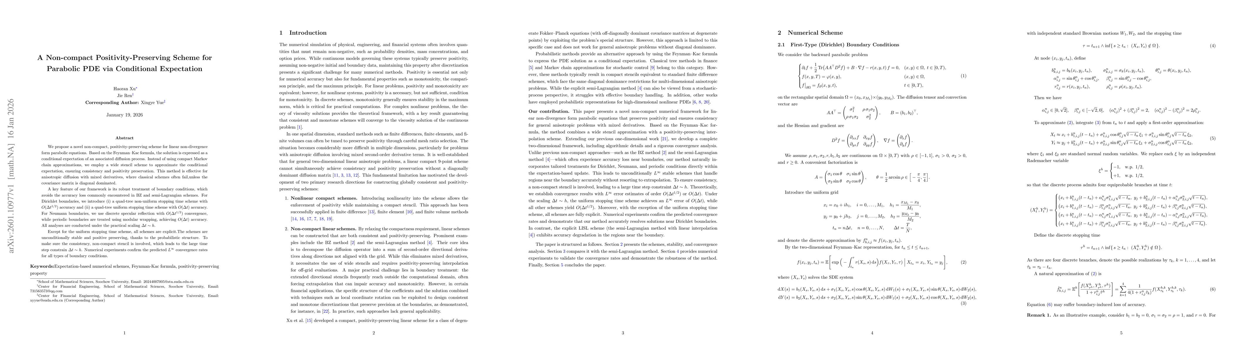 Thumbnail for A Non-compact Positivity-Preserving Scheme for Parabolic PDE via Conditional Expectation