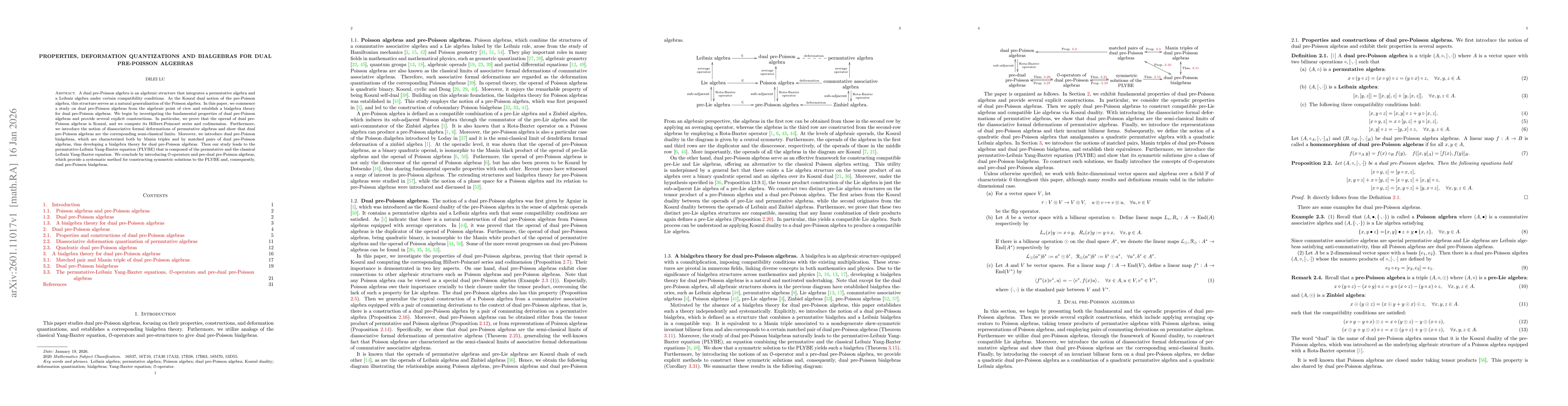 Thumbnail for Properties, deformation quantizations and bialgebras for dual pre-Poisson algebras