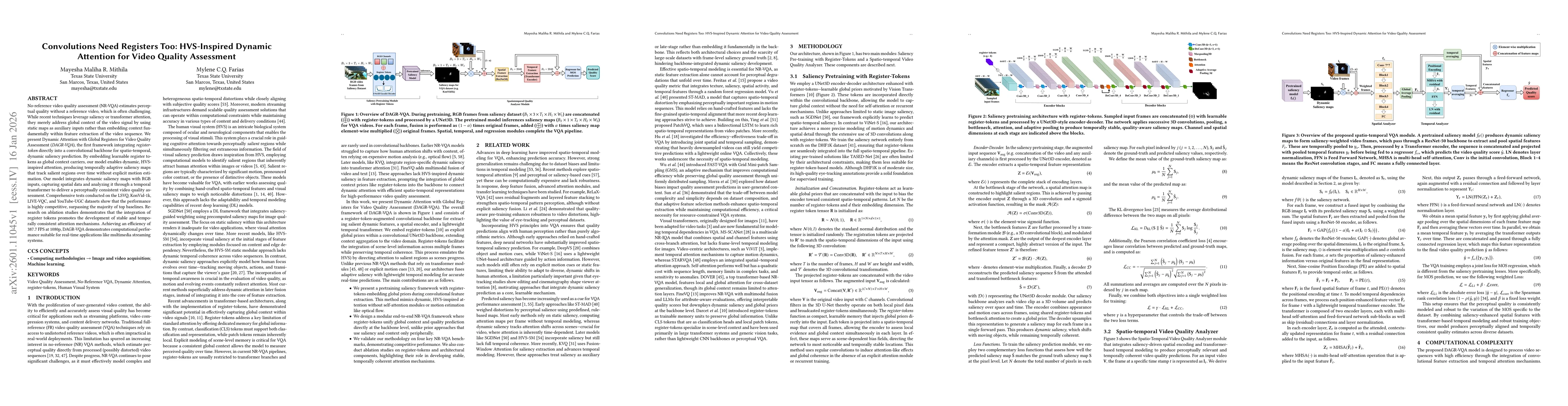 Thumbnail for Convolutions Need Registers Too: HVS-Inspired Dynamic Attention for Video Quality Assessment