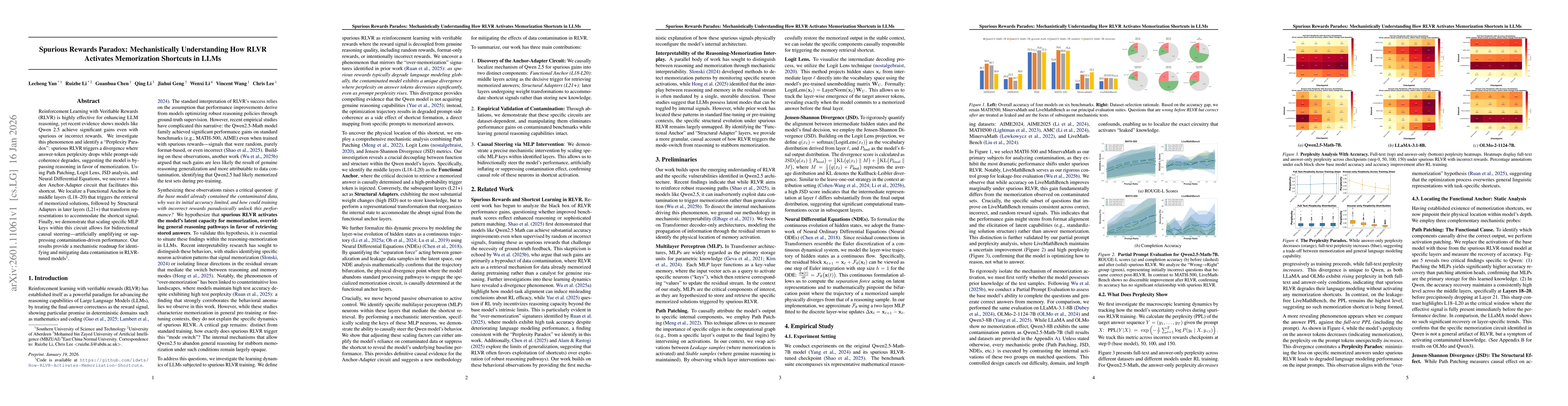 Thumbnail for Spurious Rewards Paradox: Mechanistically Understanding How RLVR Activates Memorization Shortcuts in LLMs