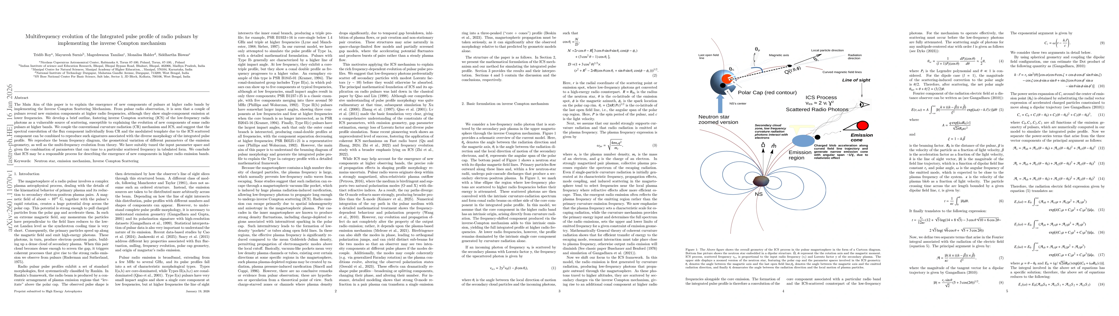 Thumbnail for Multifrequency evolution of the Integrated pulse profile of radio pulsars by implementing the inverse Compton mechanism