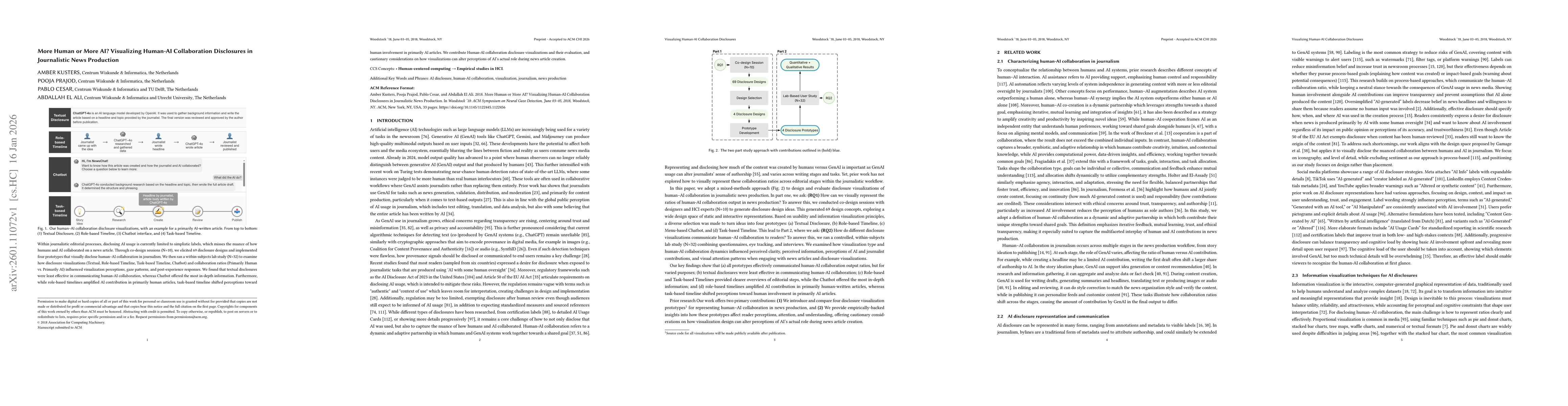 Thumbnail for More Human or More AI? Visualizing Human-AI Collaboration Disclosures in Journalistic News Production