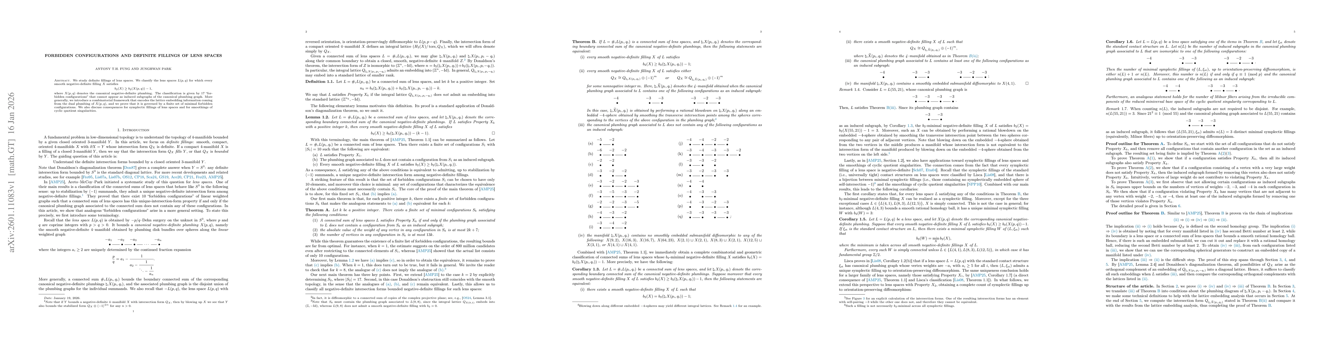 Thumbnail for Forbidden configurations and definite fillings of lens spaces