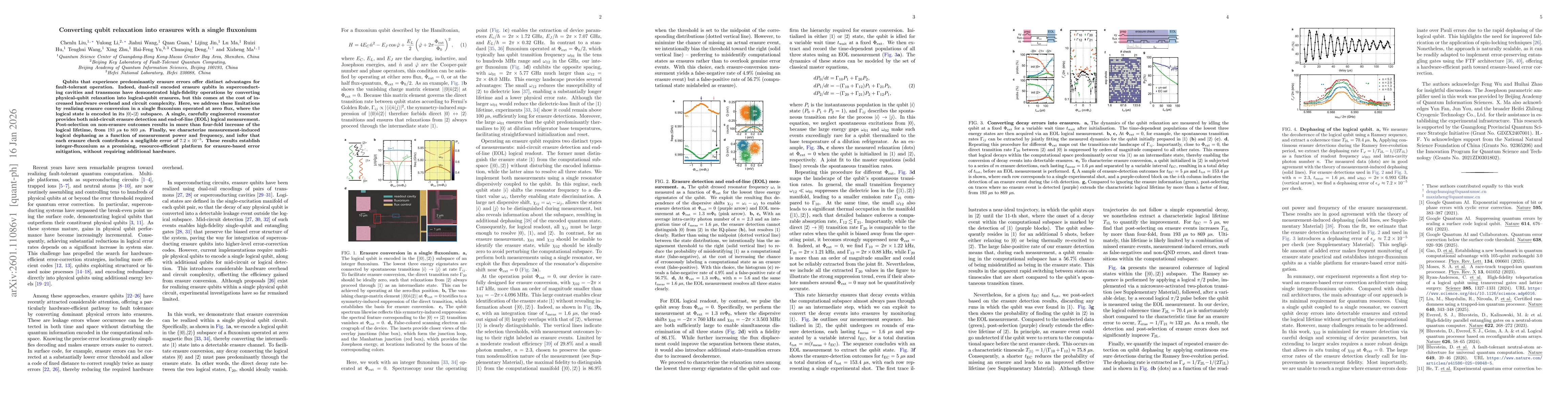 Thumbnail for Converting qubit relaxation into erasures with a single fluxonium