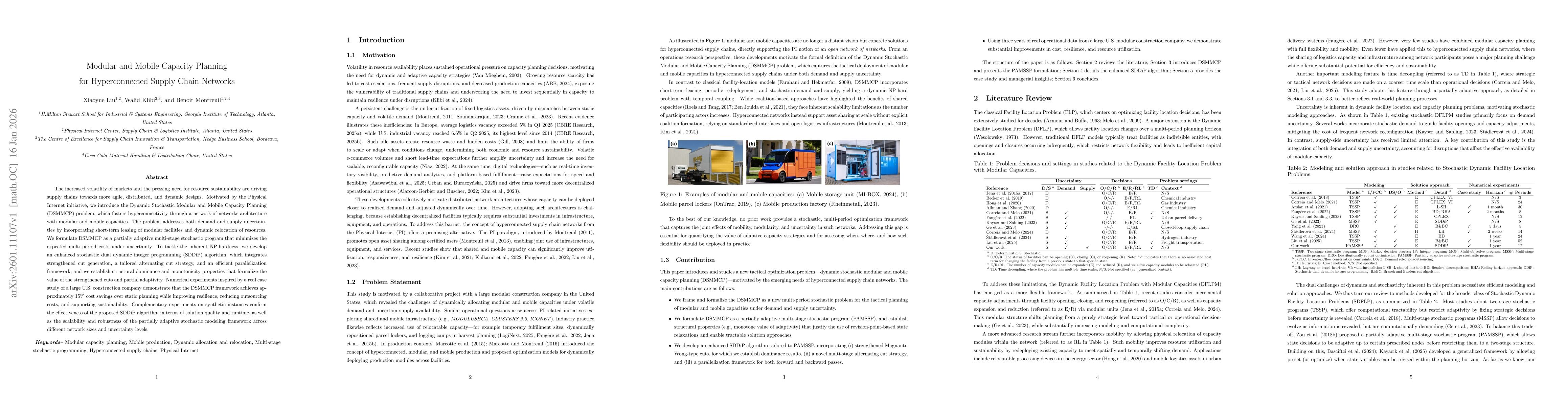 Thumbnail for Modular and Mobile Capacity Planning for Hyperconnected Supply Chain Networks