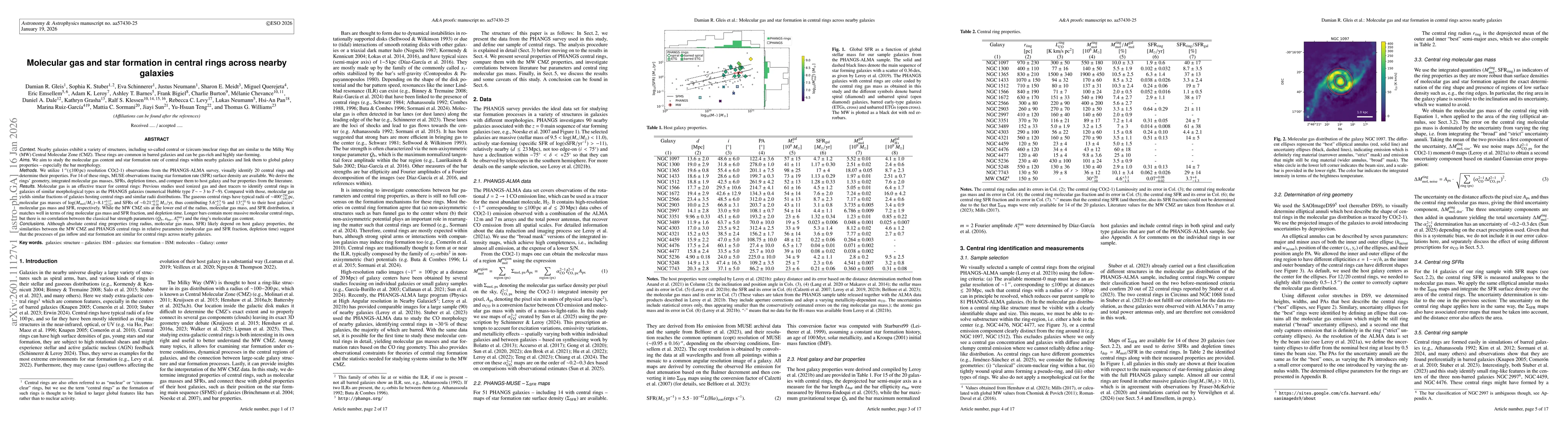 Thumbnail for Molecular gas and star formation in central rings across nearby galaxies