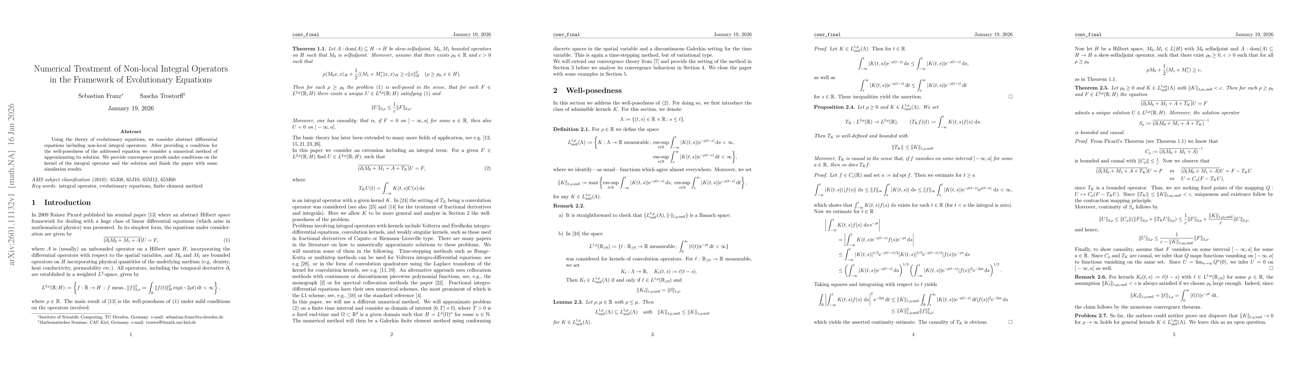 Thumbnail for Numerical Treatment of Non-local Integral Operators in the Framework of Evolutionary Equations