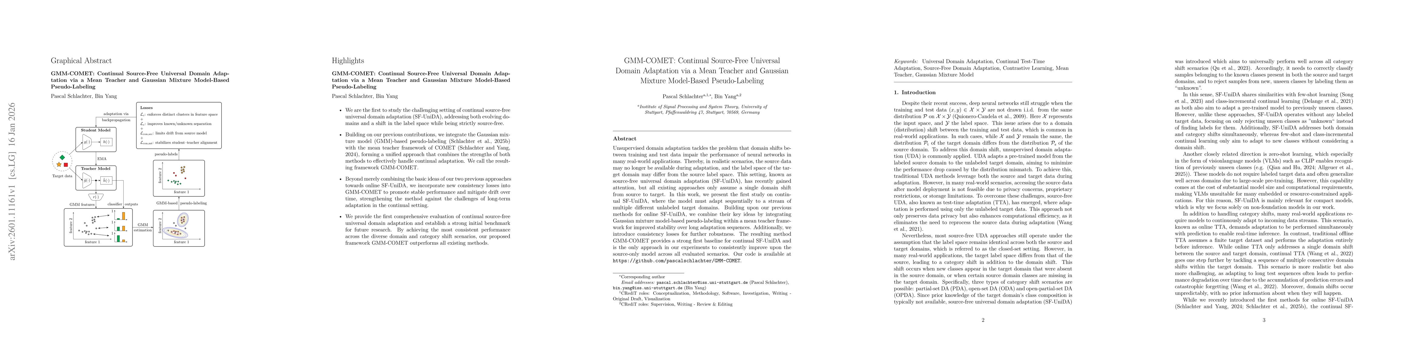 Thumbnail for GMM-COMET: Continual Source-Free Universal Domain Adaptation via a Mean Teacher and Gaussian Mixture Model-Based Pseudo-Labeling