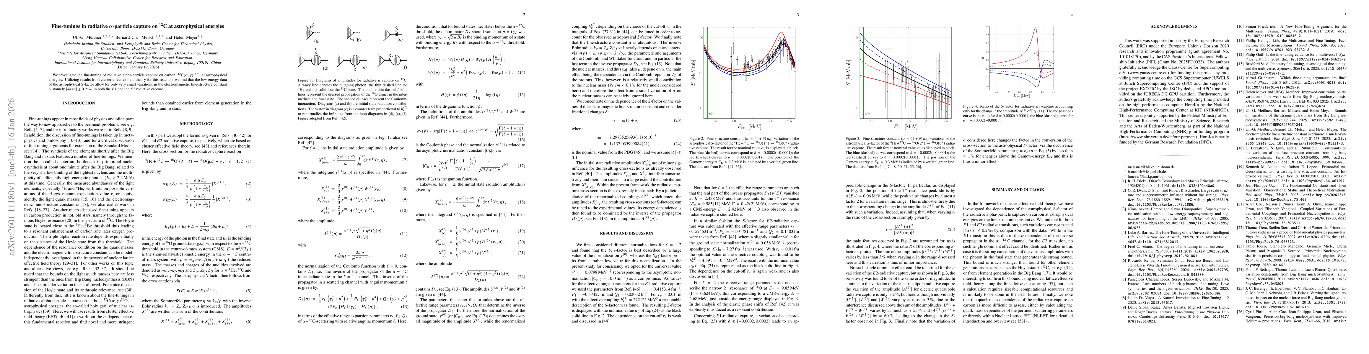 Thumbnail for Fine-tunings in radiative $α$-particle capture on $^{12}$C at astrophysical energies