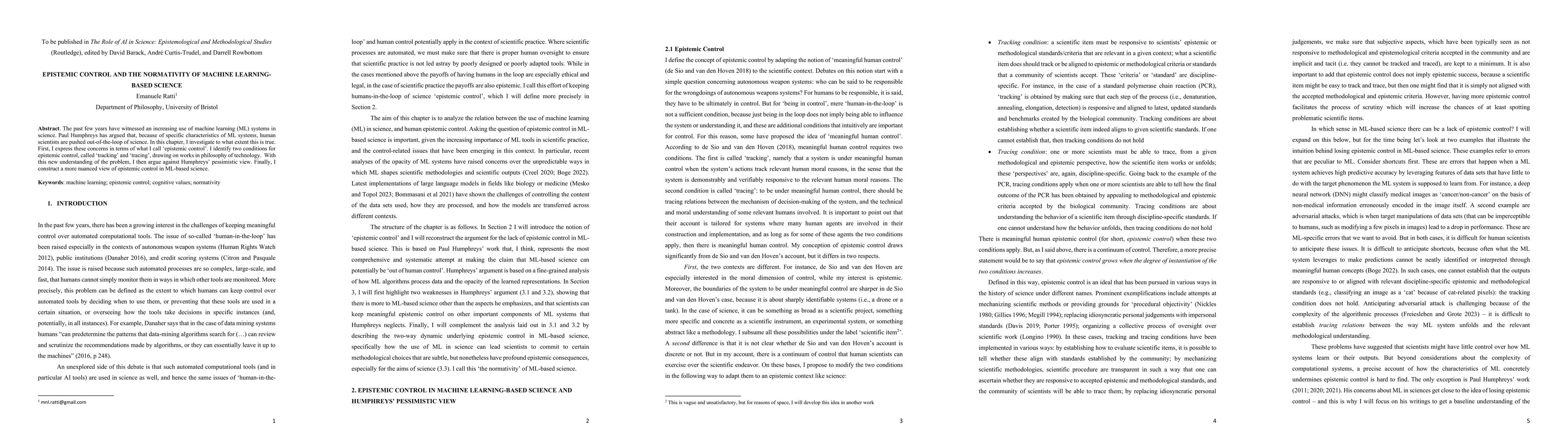 Thumbnail for Epistemic Control and the Normativity of Machine Learning-Based Science