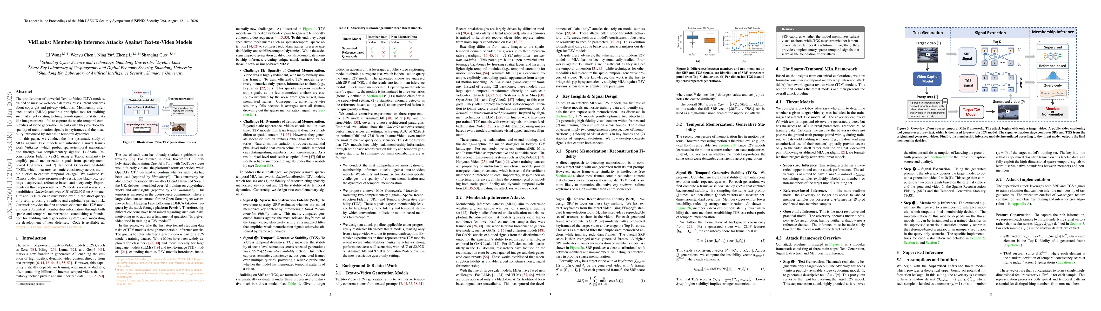 Thumbnail for VidLeaks: Membership Inference Attacks Against Text-to-Video Models