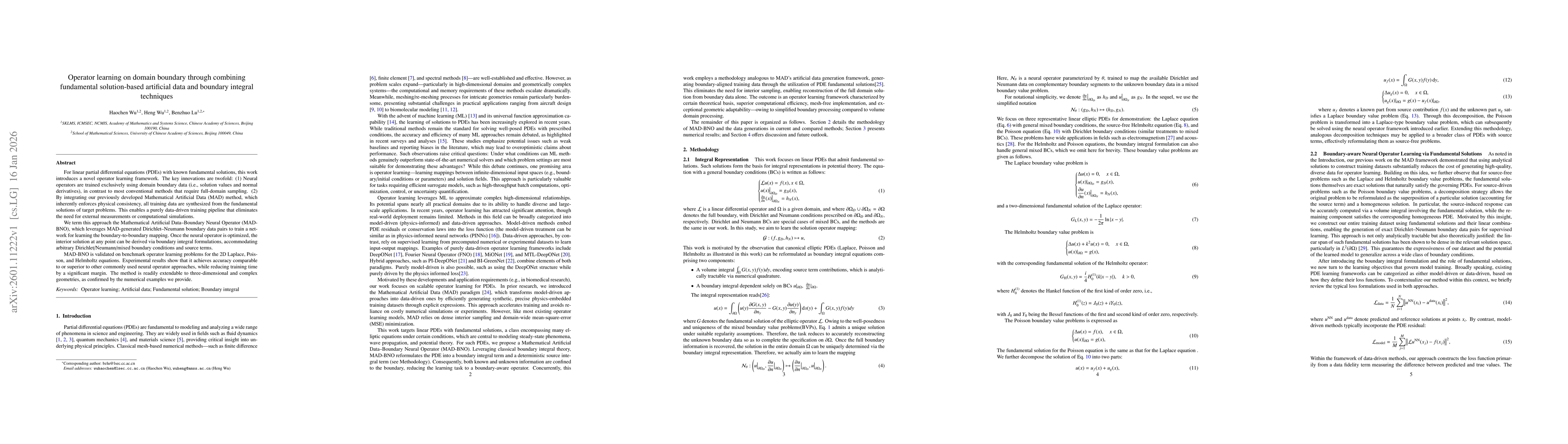 Thumbnail for Operator learning on domain boundary through combining fundamental solution-based artificial data and boundary integral techniques