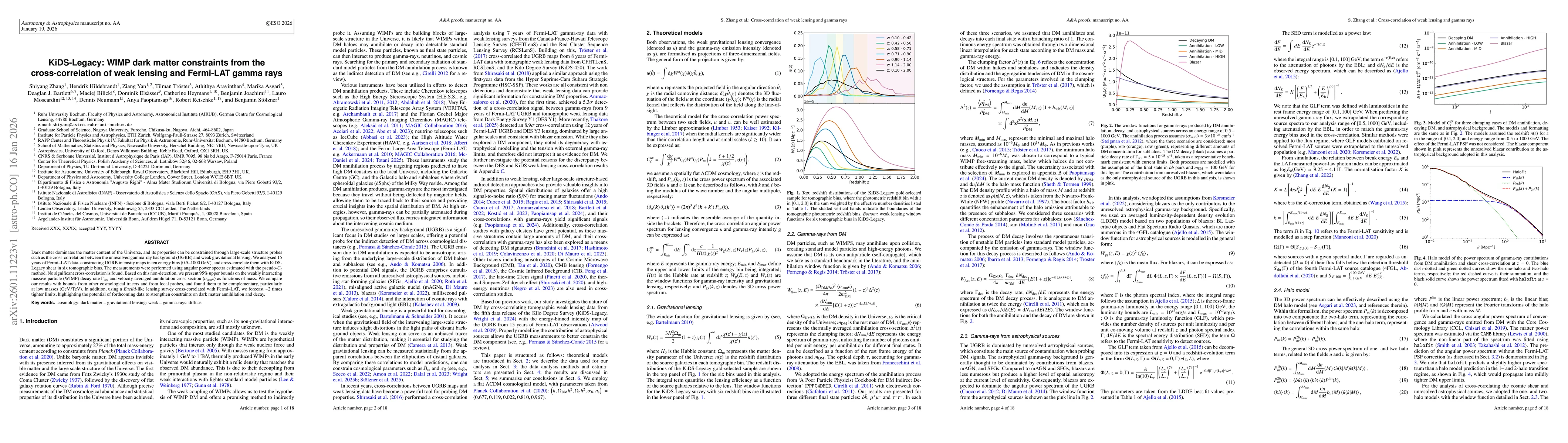 Thumbnail for KiDS-Legacy: WIMP dark matter constraints from the cross-correlation of weak lensing and Fermi-LAT gamma rays