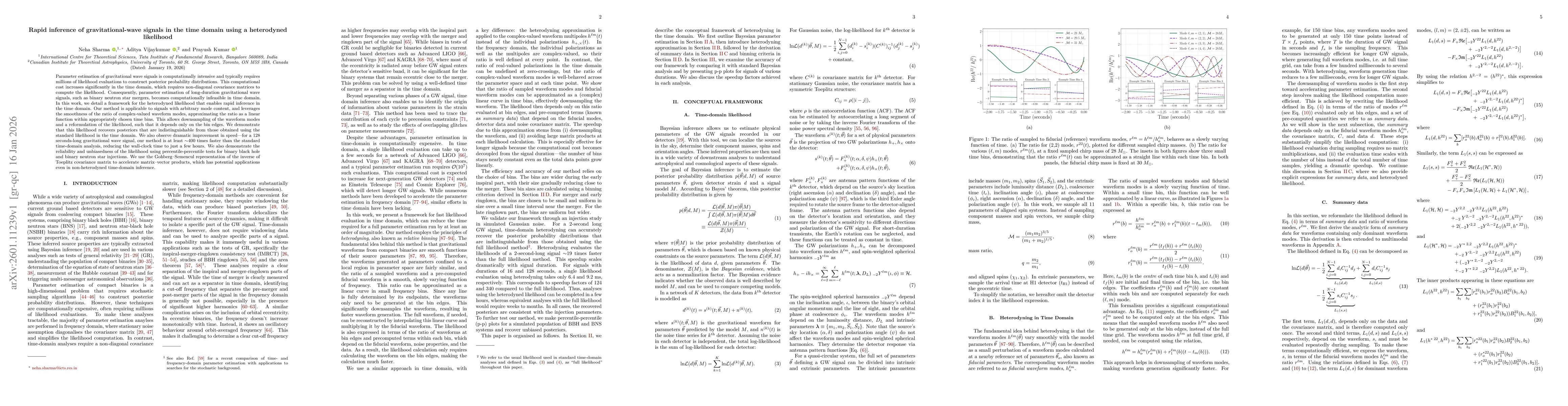 Thumbnail for Rapid inference of gravitational-wave signals in the time domain using a heterodyned likelihood